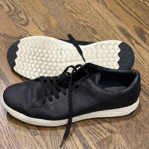 Cole Haan GrandPro Leather Sneaker Shoes Black Mens 11 Casual Lace Up